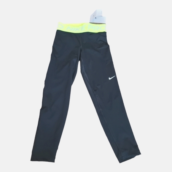 Nike Pro 365 Women's Mid-Rise Cropped Mesh Panel Leggings Black Size XS NWT - Picture 3 of 10